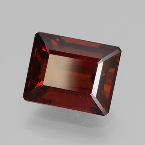 Granate piropo rojo natural de 4,18 ct, corte esmeralda, VS