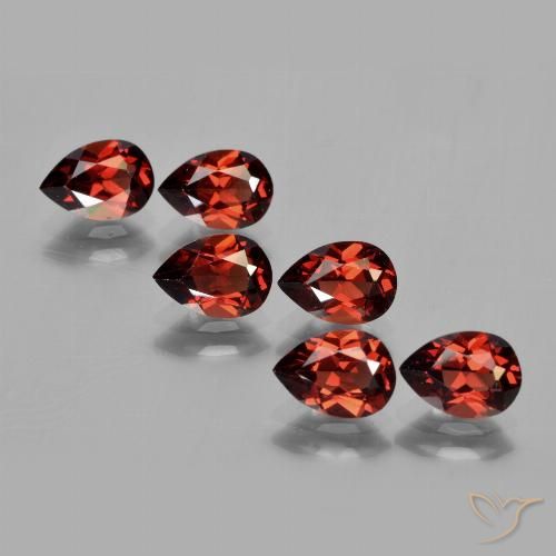 5.20ctw Natural Rojo medio Granate piropo, En forma de pera, VVS-VS