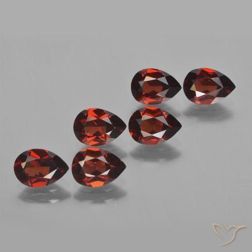 4.96ctw Natural Rojo oscuro Granate piropo, En forma de pera, VVS-VS