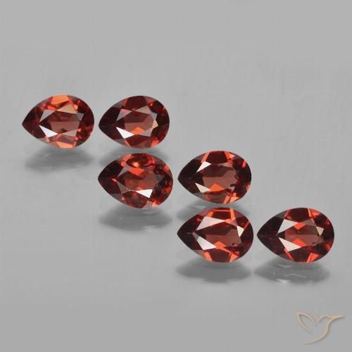 4.55ctw Natural Rojo medio Granate piropo, En forma de pera, VS
