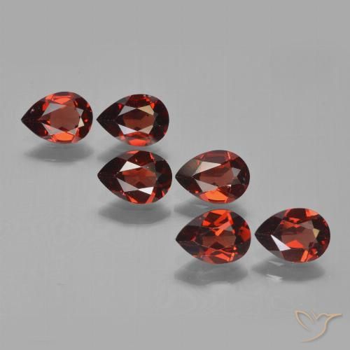 4.57ctw Natural Rojo merlot Granate piropo, En forma de pera, VVS-VS