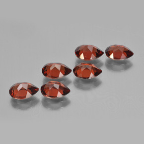 Gemas de granate piropo rojo natural de 4,73 ct, en forma de pera, VVS-VS