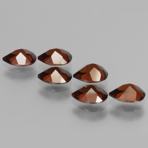 Gemas de granate piropo rojo claro natural de 5,67 ct, en forma de pera, VS
