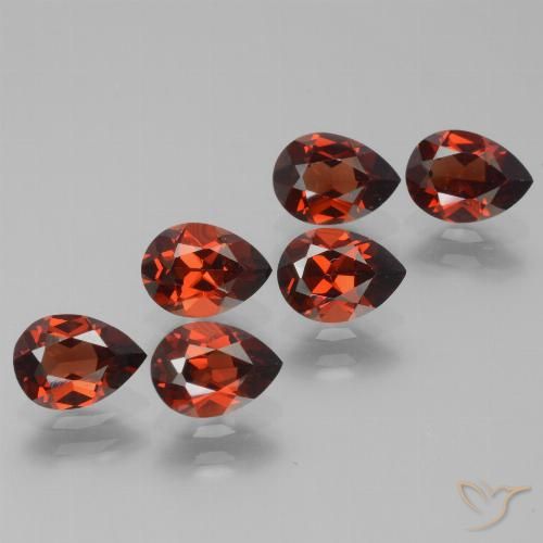 5.48ctw Natural Rojo claro Granate piropo, En forma de pera, VVS-VS