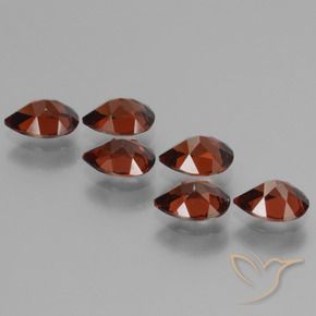 Gemas de Granate piropo Rojo merlot natural de 5.33 ct, En forma de pera, VS