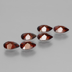 Gemas de granate piropo rojo natural de 4,64 ct, en forma de pera, VVS-VS