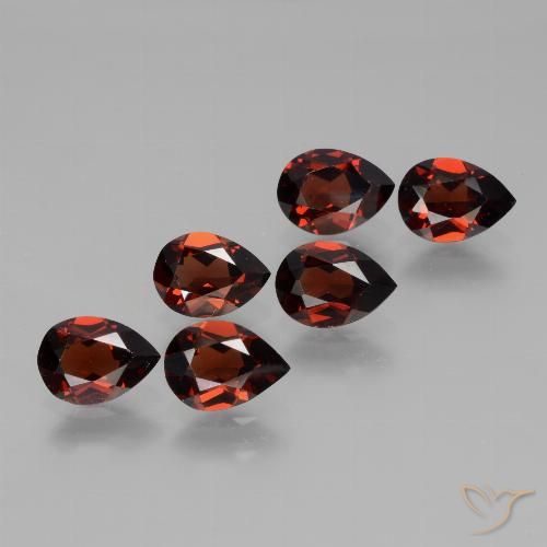 4.88ctw Natural Rojo oscuro Granate piropo, En forma de pera, VVS-VS