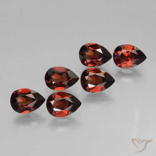 5.02ctw Natural Rojo oscuro Granate piropo, En forma de pera, VVS-VS