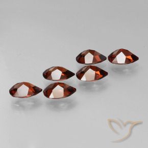 Gemas de Granate piropo Rojo oscuro natural de 5.02 ct, En forma de pera, VVS-VS