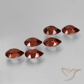 Gemas de Granate piropo Rojo oscuro natural de 5.45 ct, En forma de pera, VS