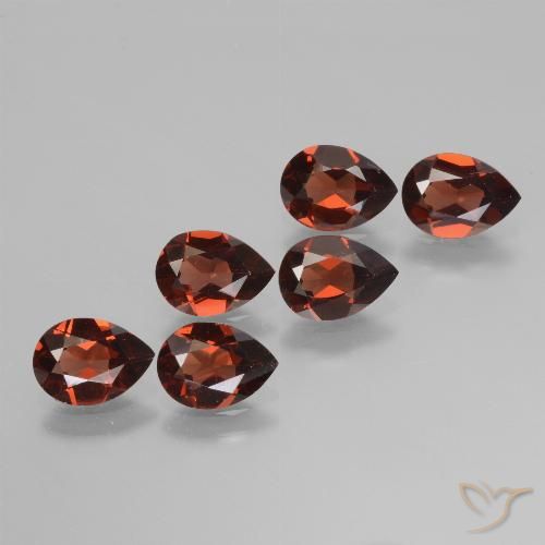 4.61ctw Natural Rojo oscuro Granate piropo, En forma de pera, VVS-VS
