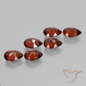 Gemas de Granate piropo Rojo oscuro natural de 4.61 ct, En forma de pera, VVS-VS