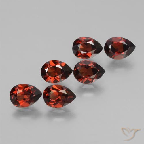 5.37ctw Natural Rojo oscuro Granate piropo, En forma de pera, VVS-VS