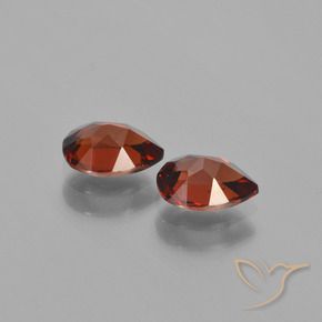 Gemas de Granate piropo Rojo claro natural de 1.80 ct, En forma de pera, VVS-VS
