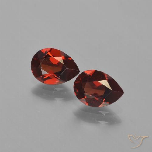 1.71ctw Natural Rojo merlot Granate piropo, En forma de pera, VVS-VS