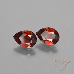 Gemas de Granate piropo Rojo merlot natural de 1.71 ct, En forma de pera, VVS-VS