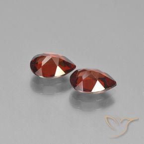 Gemas de Granate piropo Rojo merlot natural de 1.71 ct, En forma de pera, VVS-VS