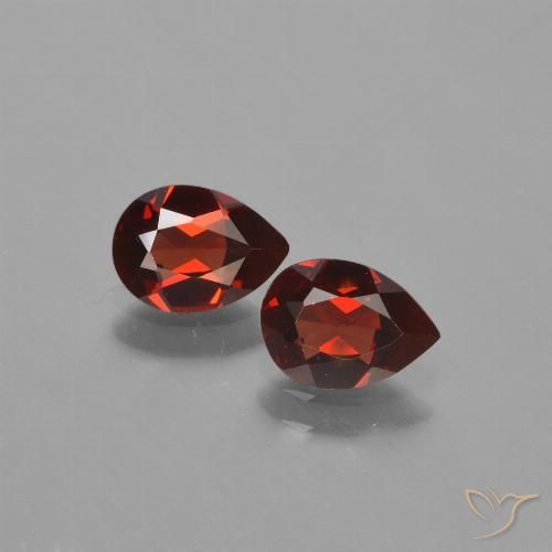 1.61ctw Natural Rojo merlot Granate piropo, En forma de pera, VVS-VS