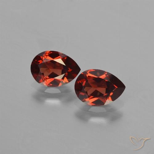1.78ctw Natural Rojo merlot Granate piropo, En forma de pera, VS