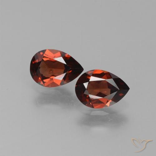 1.72ctw Natural Rojo claro Granate piropo, En forma de pera, VVS-VS