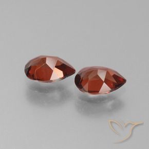 Gemas de Granate piropo Rojo claro natural de 1.72 ct, En forma de pera, VVS-VS