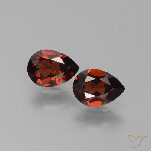 1.65ctw Natural Rojo oscuro Granate piropo, En forma de pera, VS