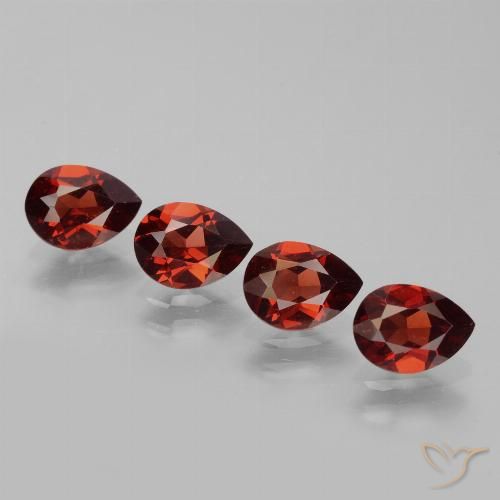 3.44ctw Natural Rojo merlot Granate piropo, En forma de pera, VS
