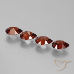 Gemas de Granate piropo Rojo merlot natural de 3.44 ct, En forma de pera, VS