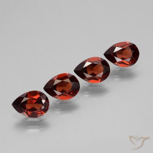 3.22ctw Natural Rojo oscuro Granate piropo, En forma de pera, VVS-VS