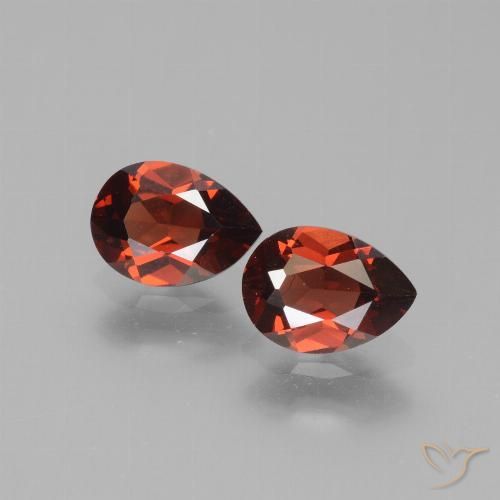 1.82ctw Natural Rojo merlot Granate piropo, En forma de pera, VVS