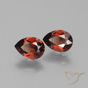 Gemas de Granate piropo Rojo merlot natural de 1.82 ct, En forma de pera, VVS