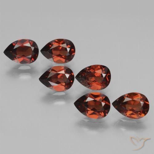 5.16ctw Natural Rojo oscuro Granate piropo, En forma de pera, VS