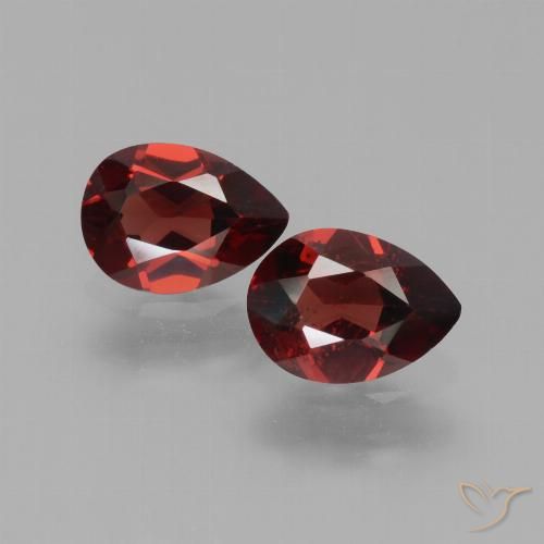 1.68ctw Natural Rojo oscuro Granate piropo, En forma de pera, VVS-VS