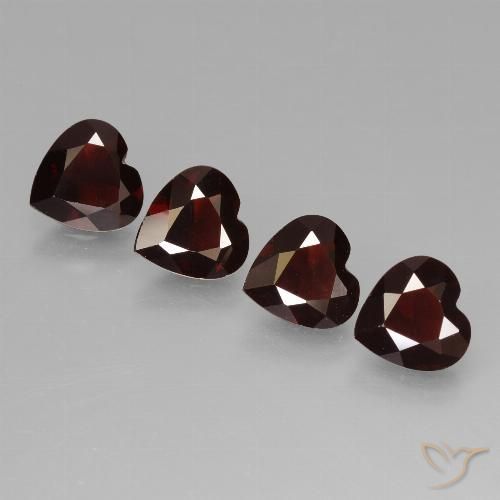 2.84ctw Natural Rojo oscuro Granate piropo, Corazón, VVS-VS
