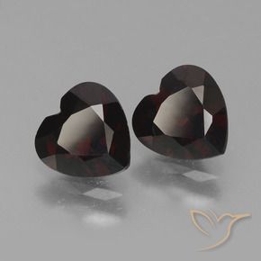 Gemas de Granate piropo Rojo oscuro natural de 1.78 ct, Corazón, VVS