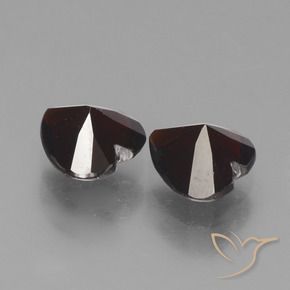 Gemas de Granate piropo Rojo oscuro natural de 1.78 ct, Corazón, VVS