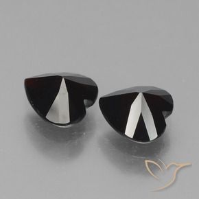 Gemas de Granate piropo Rojo oscuro natural de 1.73 ct, Corazón, VVS-VS