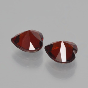 Gemas de granate piropo rojo natural de  ct, forma de corazón, VVS