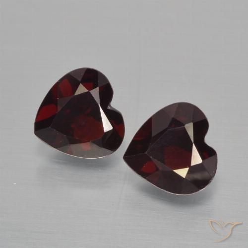 1.76ctw Natural Rojo oscuro Granate piropo, Corazón, VVS-VS