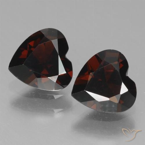 1.68ctw Natural Rojo negruzco Granate piropo, Corazón, VVS-VS