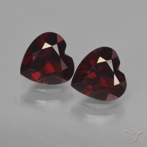 1.79ctw Natural Rojo oscuro Granate piropo, Corazón, VVS-VS