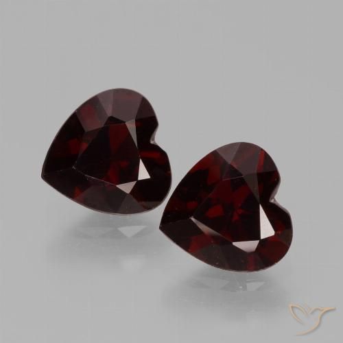 1.87ctw Natural Rojo oscuro Granate piropo, Corazón, VVS-VS