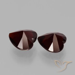 Gemas de Granate piropo Rojo oscuro natural de 1.87 ct, Corazón, VVS-VS