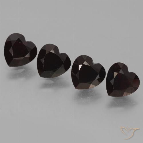 3.85ctw Natural Rojo oscuro Granate piropo, Corazón, VVS-VS