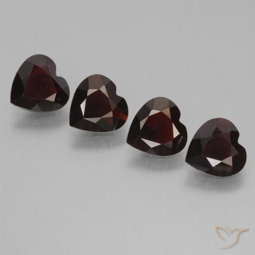 2.75ctw Natural Rojo oscuro Granate piropo, Corazón, VVS-VS