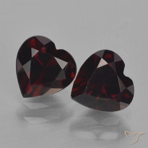1.96ctw Natural Rojo oscuro Granate piropo, Corazón, VVS-VS