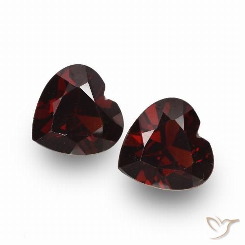 1.77ctw Natural Rojo negruzco Granate piropo, Corazón, VVS-VS