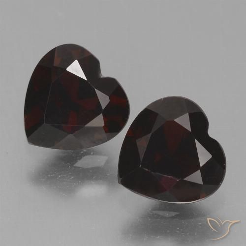 1.70ctw Natural Rojo oscuro Granate piropo, Corazón, VVS-VS