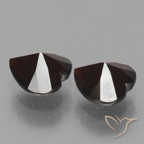Gemas de Granate piropo Rojo oscuro natural de 1.70 ct, Corazón, VVS-VS