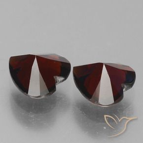 Gemas de Granate piropo Rojo oscuro natural de 1.75 ct, Corazón, VVS-VS